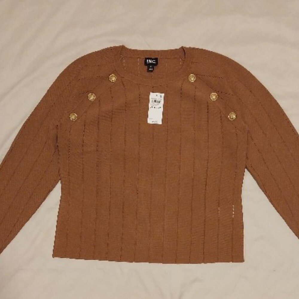 NWT International Concepts. Color: Brown Saria, Women’s Sweater Size XL
